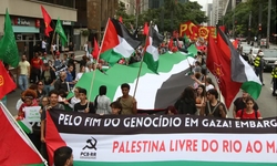 ATO na PAULISTA, em Sampa, exige Cessar-Fogo em GAZA